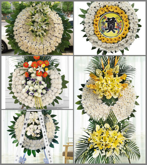 湖北黄冈市黄梅县新开镇扁担埒村花圈速递
